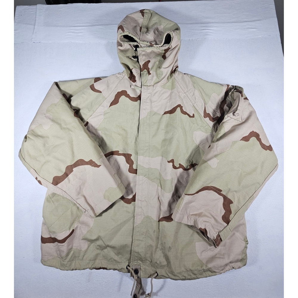 US Military Desert Camo Chemical Protective Parka Jacket Large Long 3-Color DCU